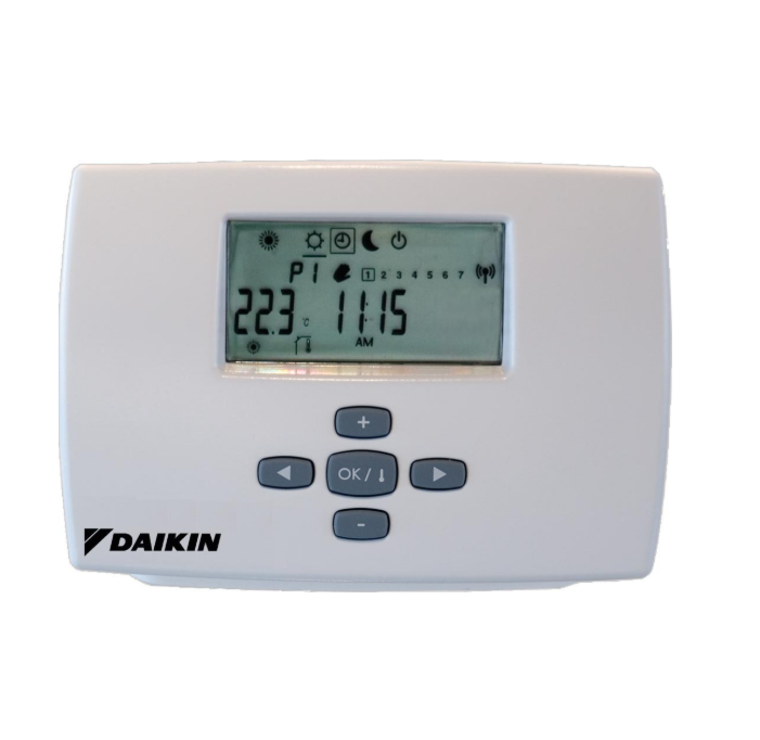 termostato ambiente daikin filare per controllo riscaldamento e raffrescamento a pavimento e radiatori ekrtwa