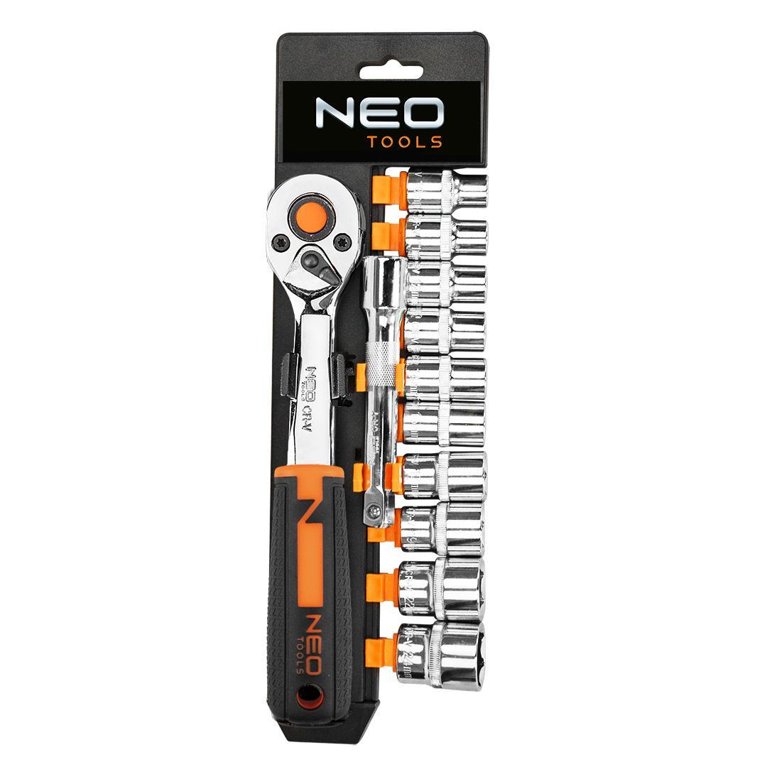 set chiavi a bussola esagonale cricchetto 3 8 pollici 12 pezzi Neo Tools