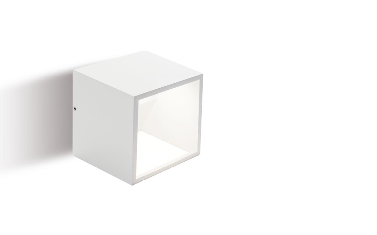 applique led cubo bianco per parete luce naturale 4000k design moderno sovil
