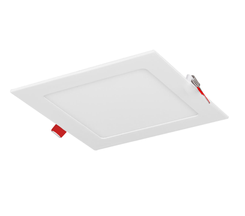 pannello led century italia 24w quadrato bianco con clip rosse fissaggio a soffitto