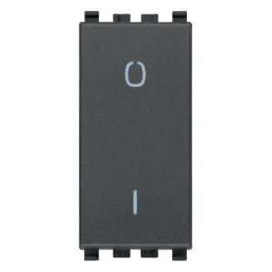 Interruttore bipolare 2p 16ax 250v illuminabile grigio  eikon 20015