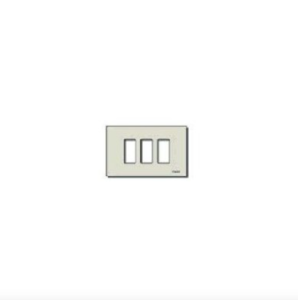 Placca 3 moduli alluminio anodizzato oro 120x75mm  8000 08637
