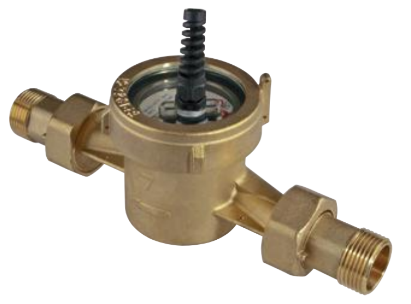 contatore lancia impulsi a turbina per acqua atlas filtri modello ctfi15 vista laterale