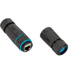 Accoppiatore rj45 cat.6 ftp ip68 nero schermato  23698