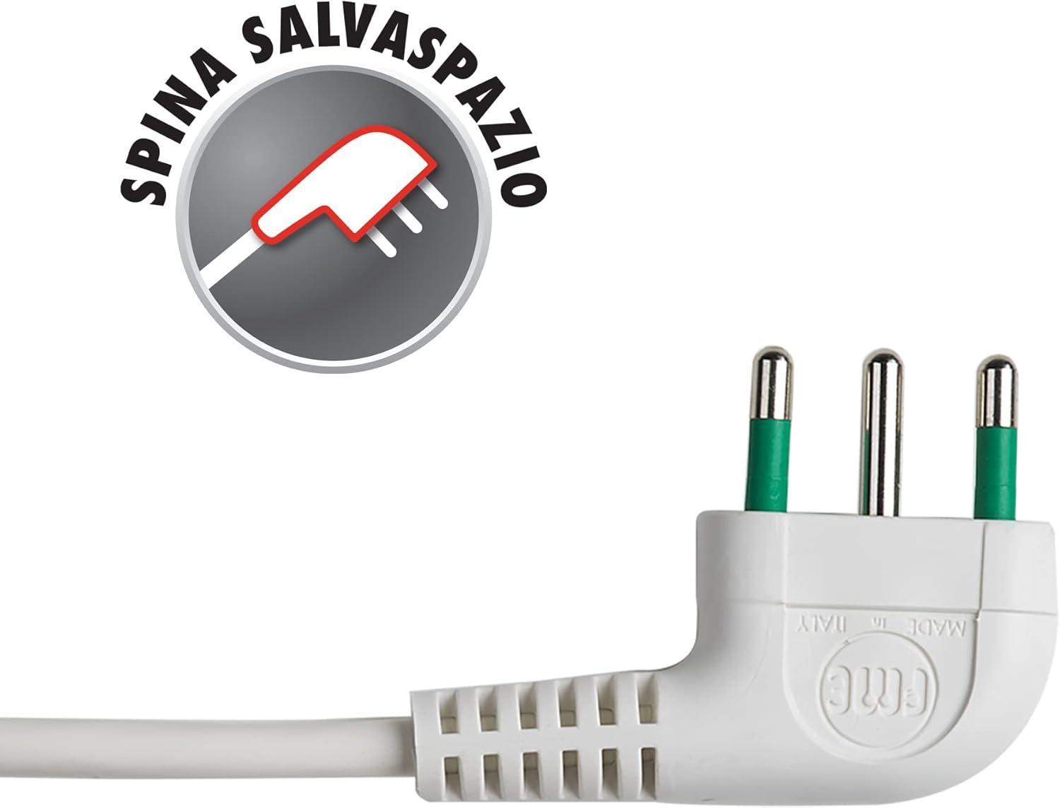 dettaglio spina salvaspazio multipresa Fanton a 8 posti