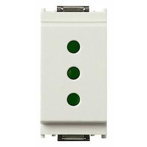 Presa sicury 2p+t 10a 250v p11 italiana bianco  idea 16201.b