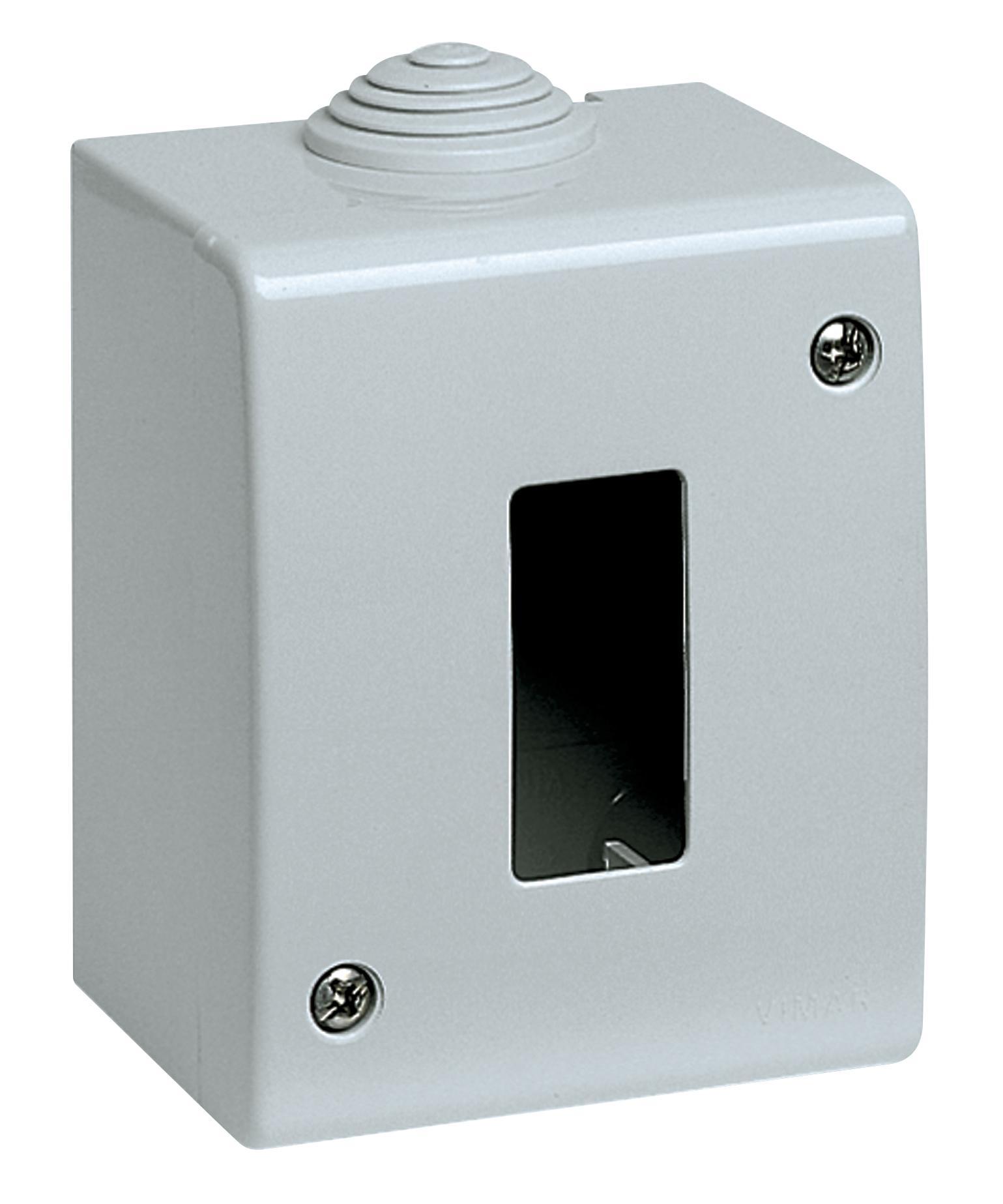 Contenitore da parete Vimar IP40 1 modulo grigio in plastica per installazioni elettriche