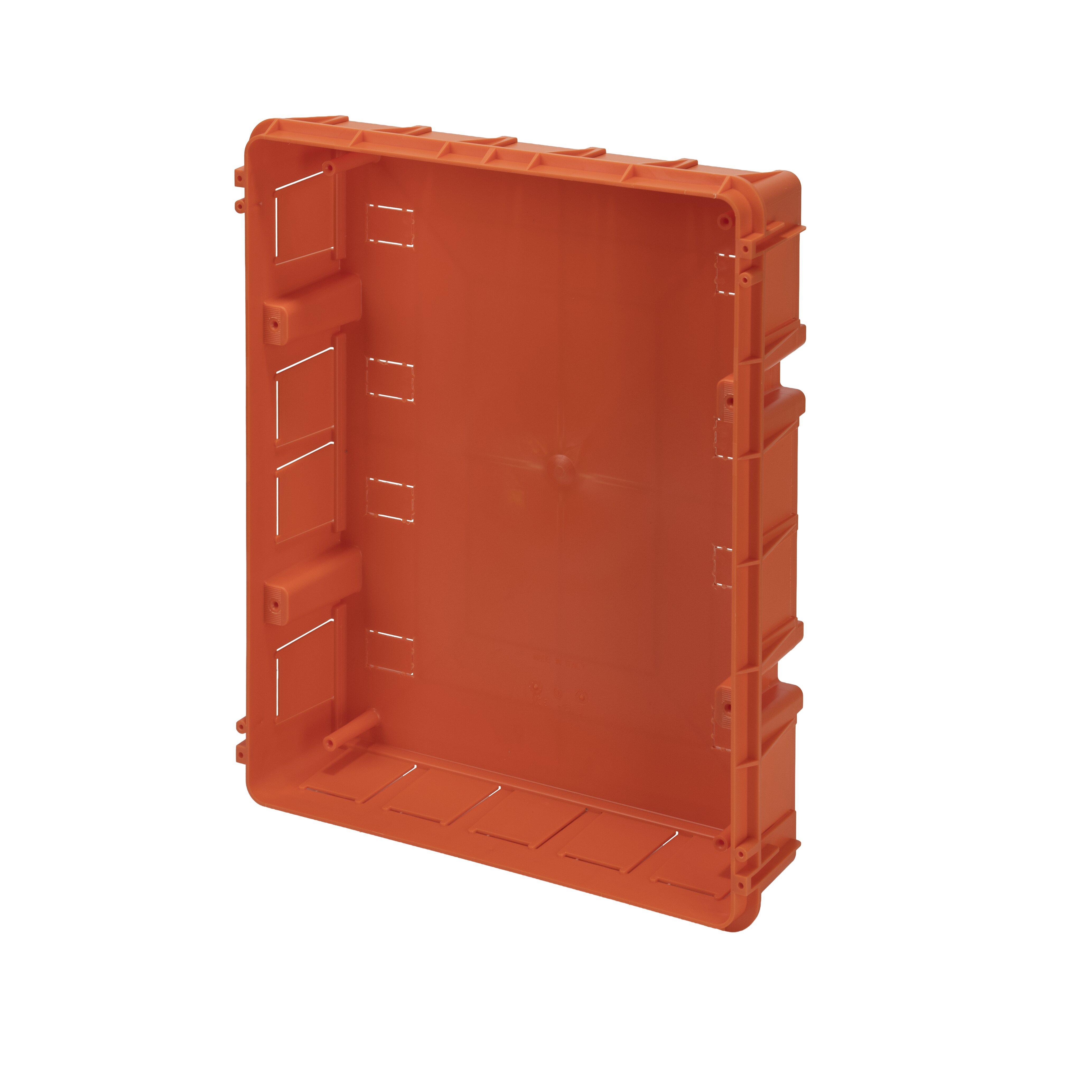 fondo centralino da incasso 24 moduli per pareti in muratura arancione Elettrocanali