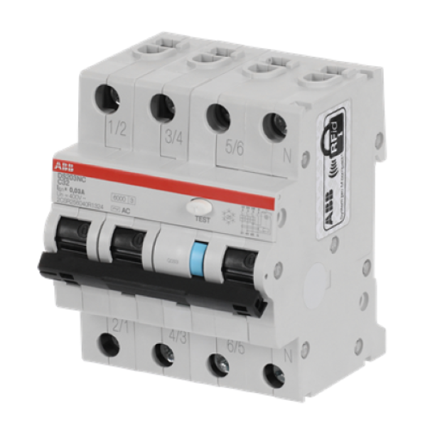 interruttore differenziale abb modello ds203nc lato identificativo con etichetta