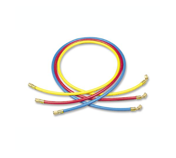 kit tubi flessibili depressore blu rosso giallo attacchi 1/4 sae per vuoto e carica wigam