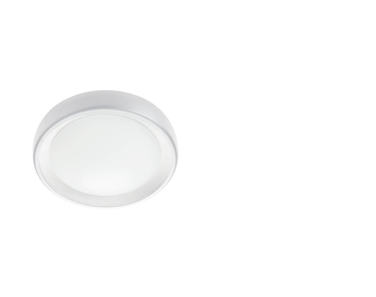 plafoniera led tonda media bianca per soffitto o parete sovil illuminazione 13 watt 4000k ip65