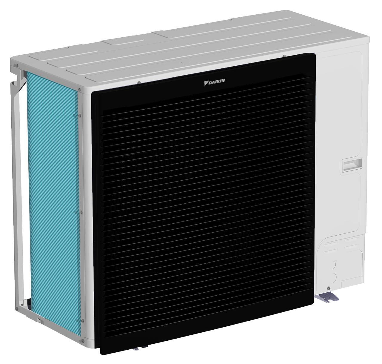 unitu00e0 esterna daikin 14kw erla14dv3 dettaglio scambiatore laterale blu