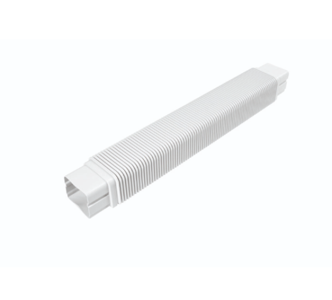 giunto flessibile avorio per canalina split 80x60 per impianti climatizzazione GIA