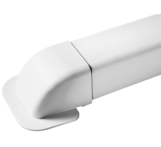 curva terminale a muro per canalina condizionamento 60x45 mm pvc avorio gia