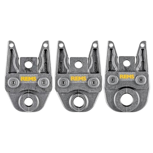 set tre pinze REMS TH per pressatrice tubazioni da 16 20 26 mm