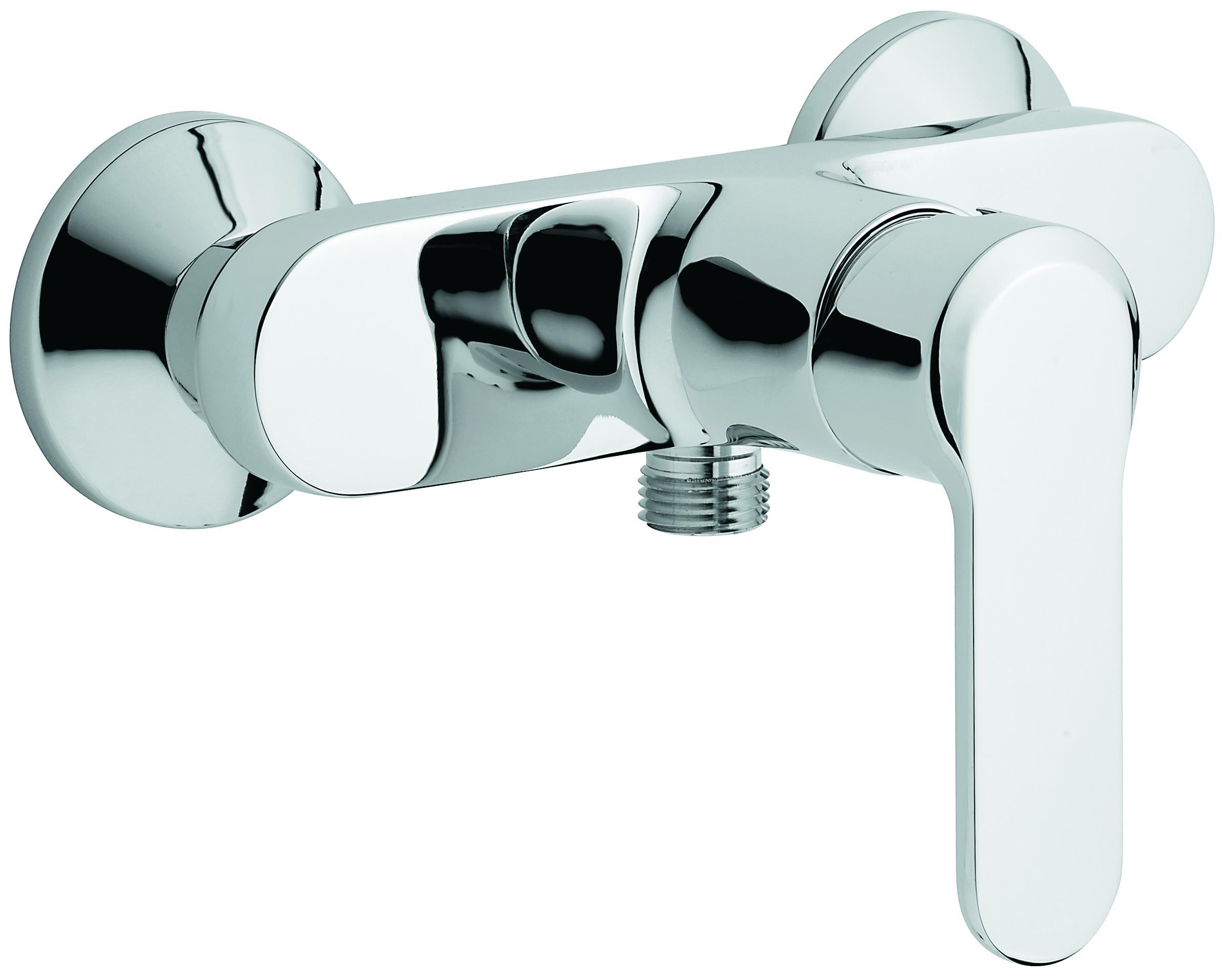 miscelatore doccia esterno cromato Emmevi vista frontale