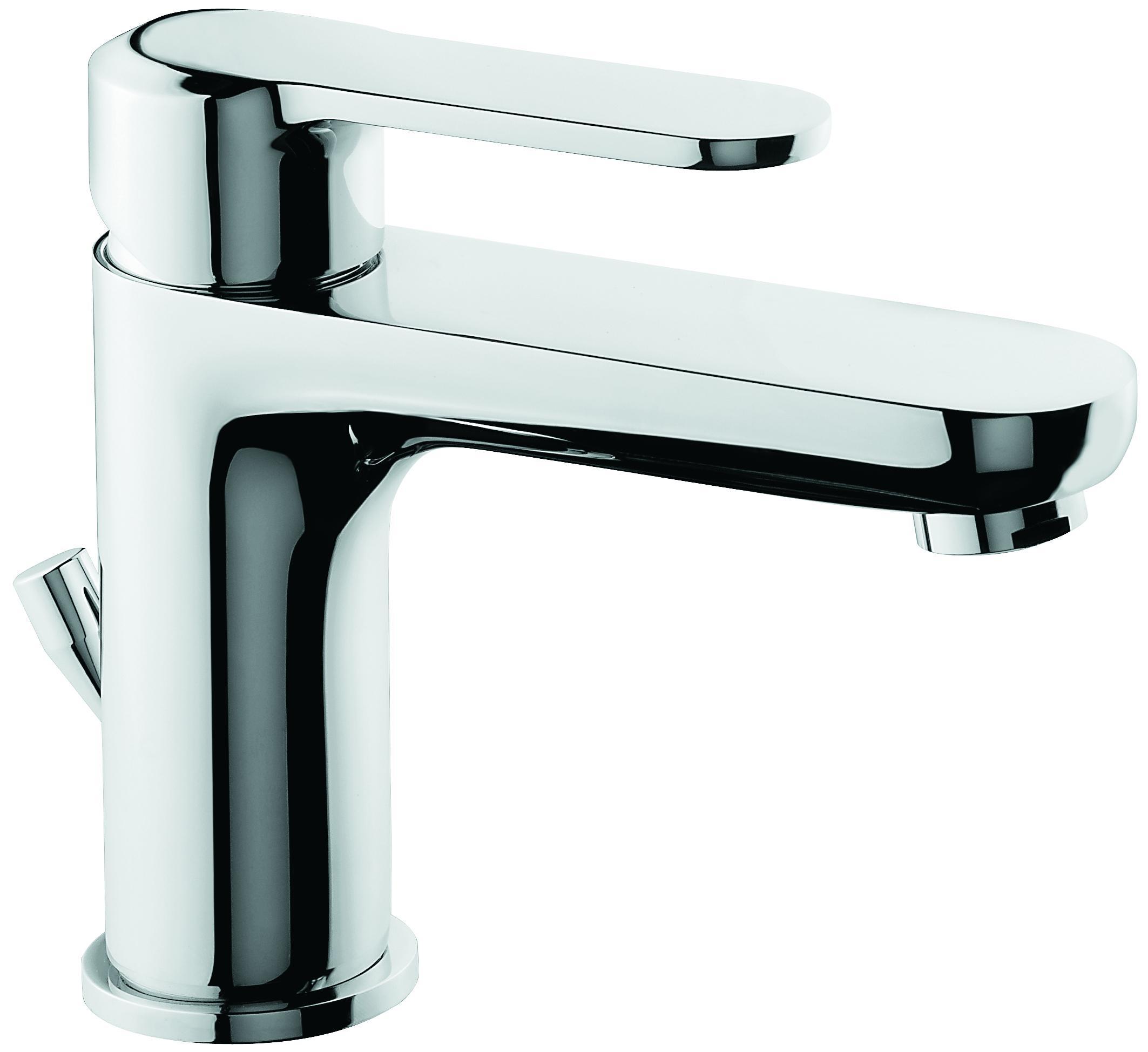 miscelatore lavabo monocomando cromato Emmevi vista laterale per bagno moderno