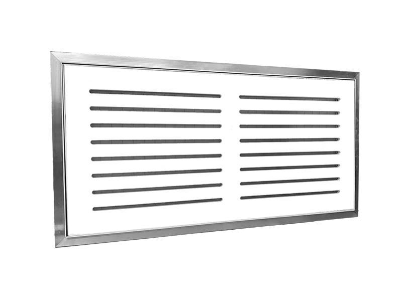 griglia di ripresa a scomparsa per cartongesso con filtro magnetico air control 1000x600 alluminio verniciabile