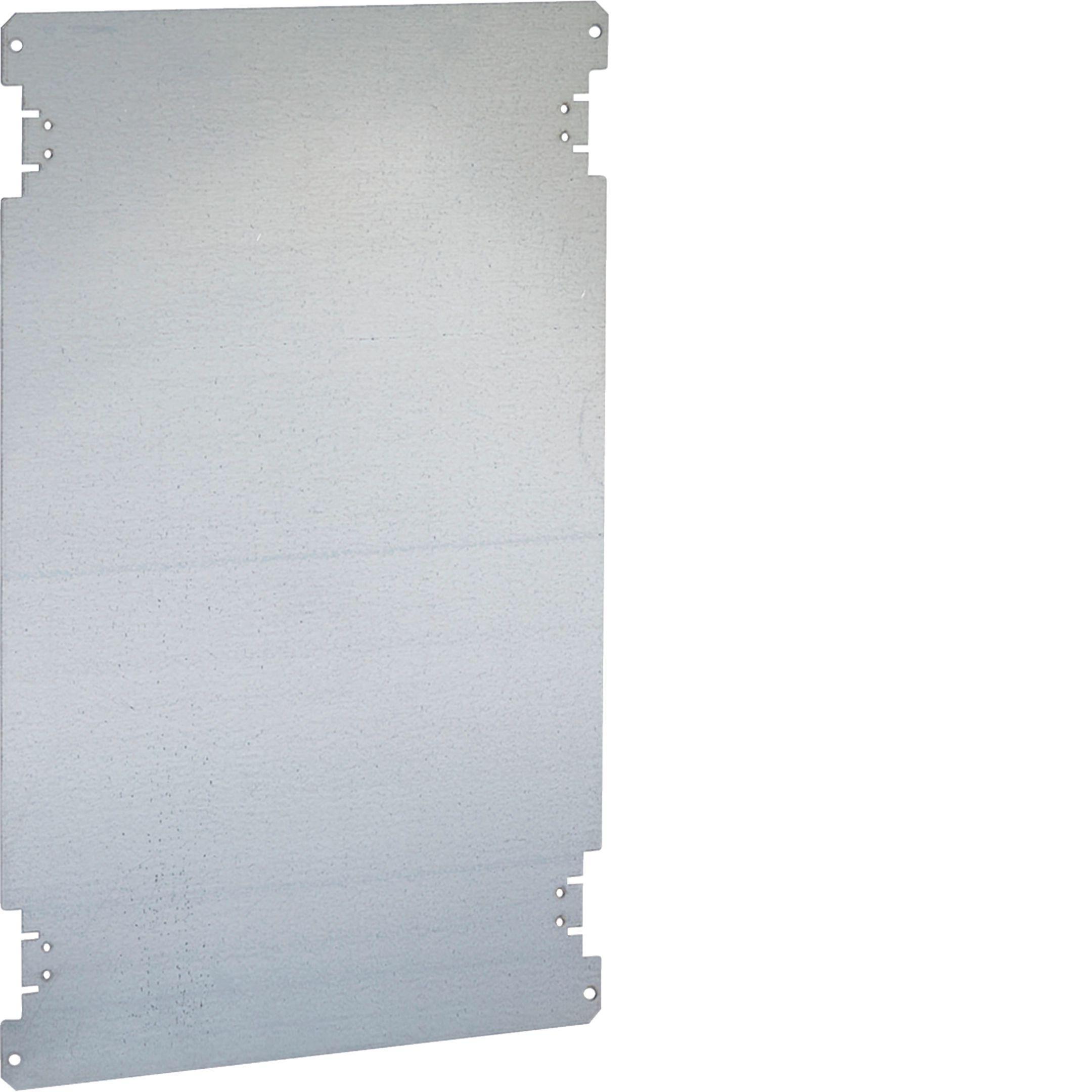 piastra di fondo in acciaio zincato per quadri elettrici Bocchiotti 590x350 mm