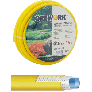Tubo professionale 5 strati pvc diam 19mm 25mt giallo  255177