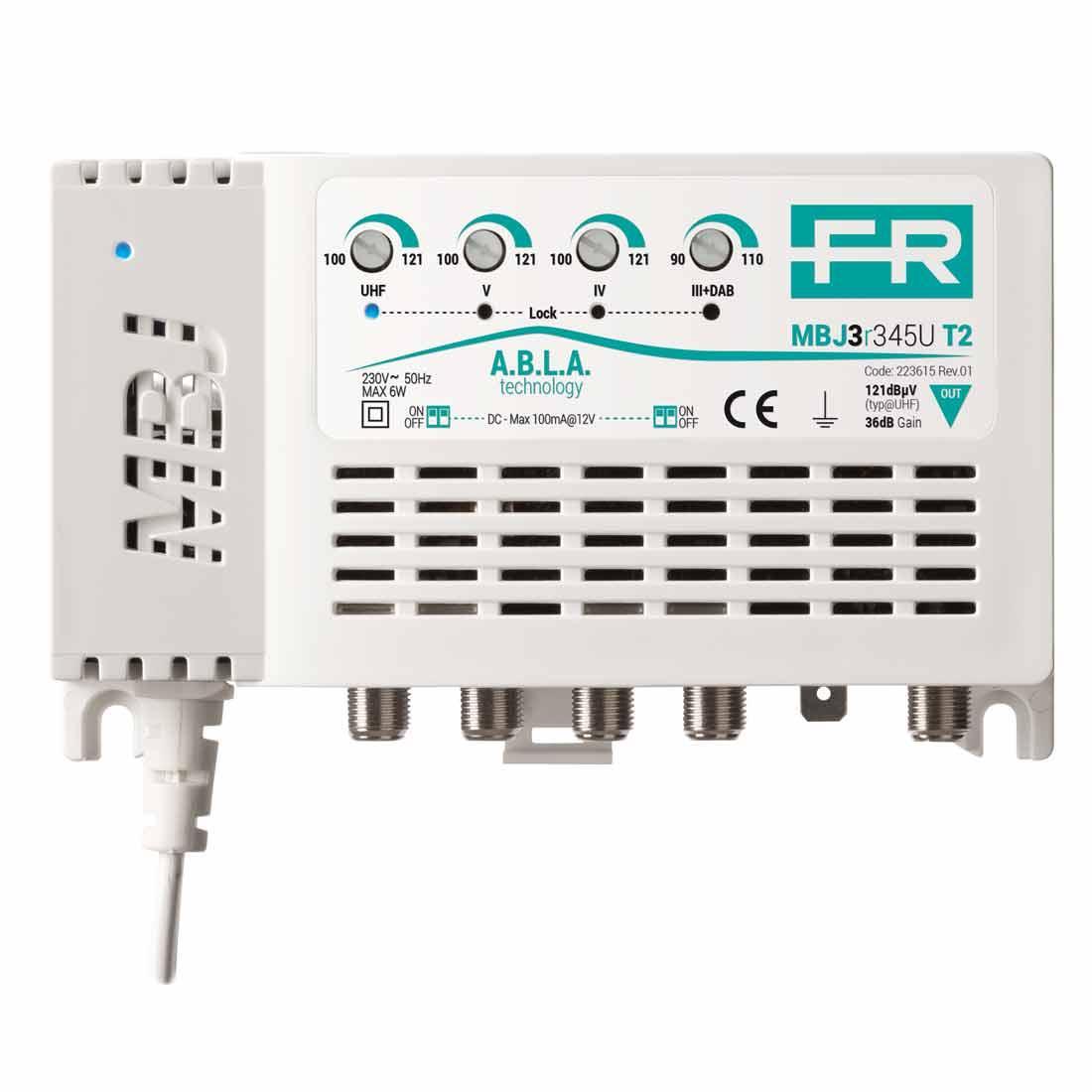 Centralino amplificatore multibanda Fracarro 3 ingressi interno con filtro 5G tecnologia T2