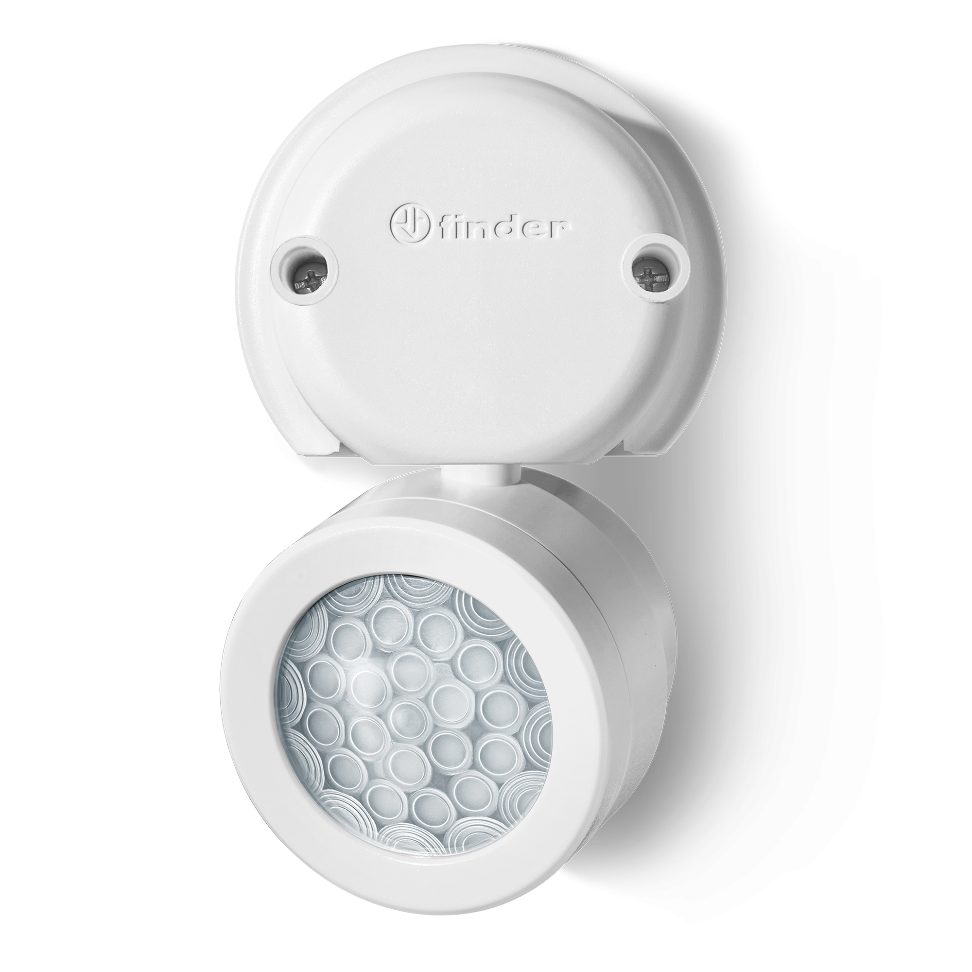 Rilevatore di movimento orientabile da esterno bianco Finder montaggio a parete con sensore crepuscolare