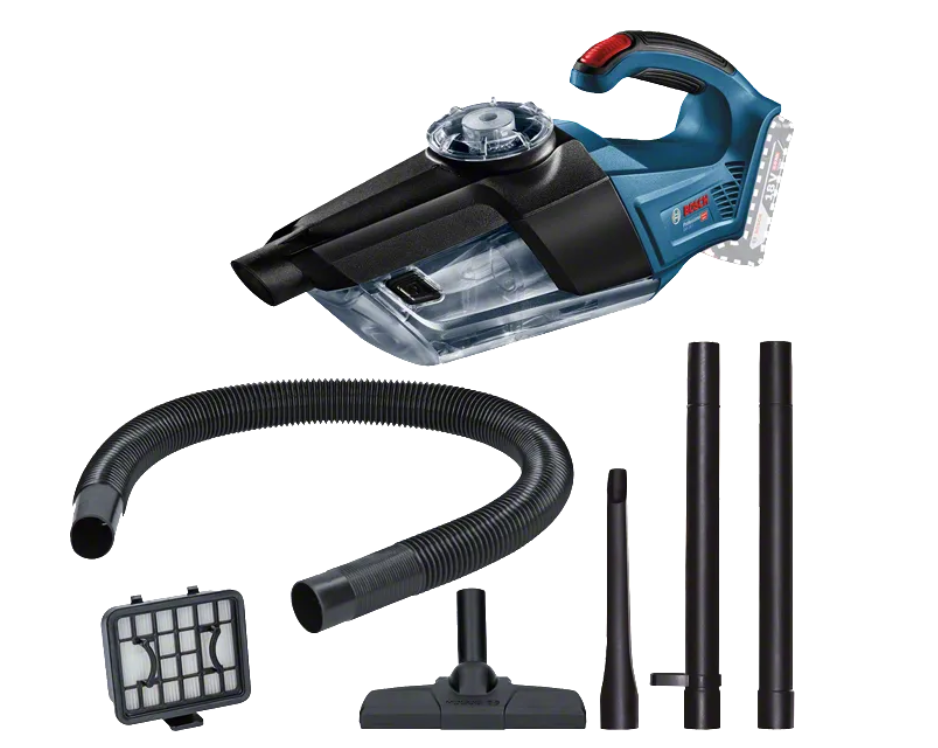 Kit aspiratore Bosch 18V portatile con accessori e filtro lavabile