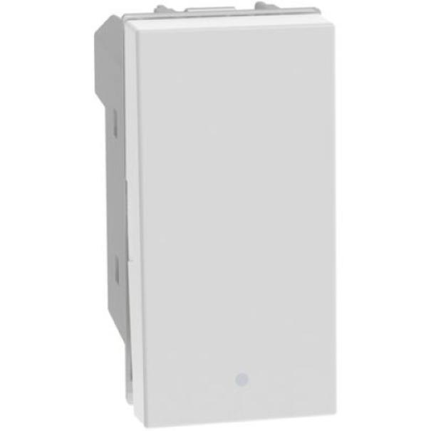 pulsante basculante bianco 1 modulo bticino matixgo per comando luci no nc 10a