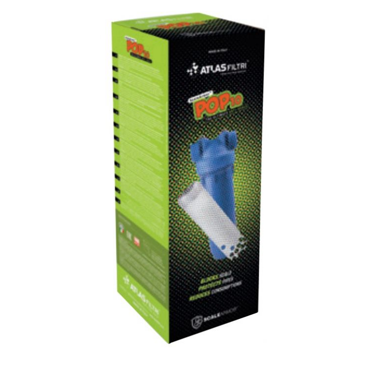 confezione sistema filtro anticalcare Atlas Filtri POP10 ScaleArmor per acqua potabile