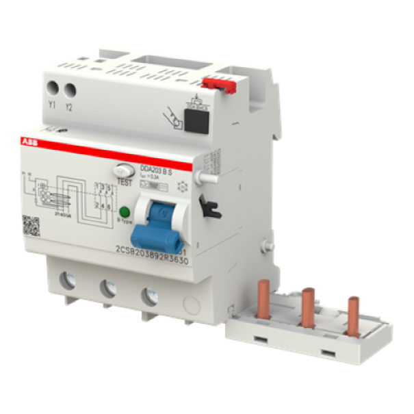 abb dda203 b s blocco differenziale selettivo tipo b 63a 300ma dettaglio installazione
