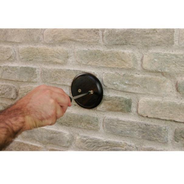 base legno noce per montaggio accessori ceramica installazione su parete