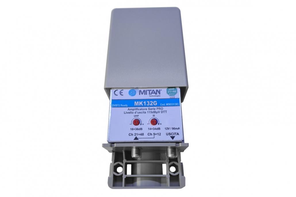 amplificatore da palo mitan pro 2 ingressi uhf lte 5g impermeabile schermato per impianto antenna tv digitale terrestre