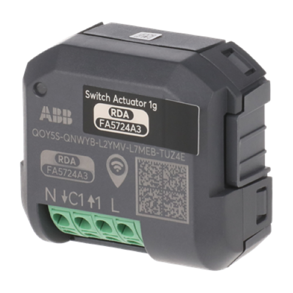 attuatore ABB wireless da incasso 1 uscita per automazione domestica vista laterale destra