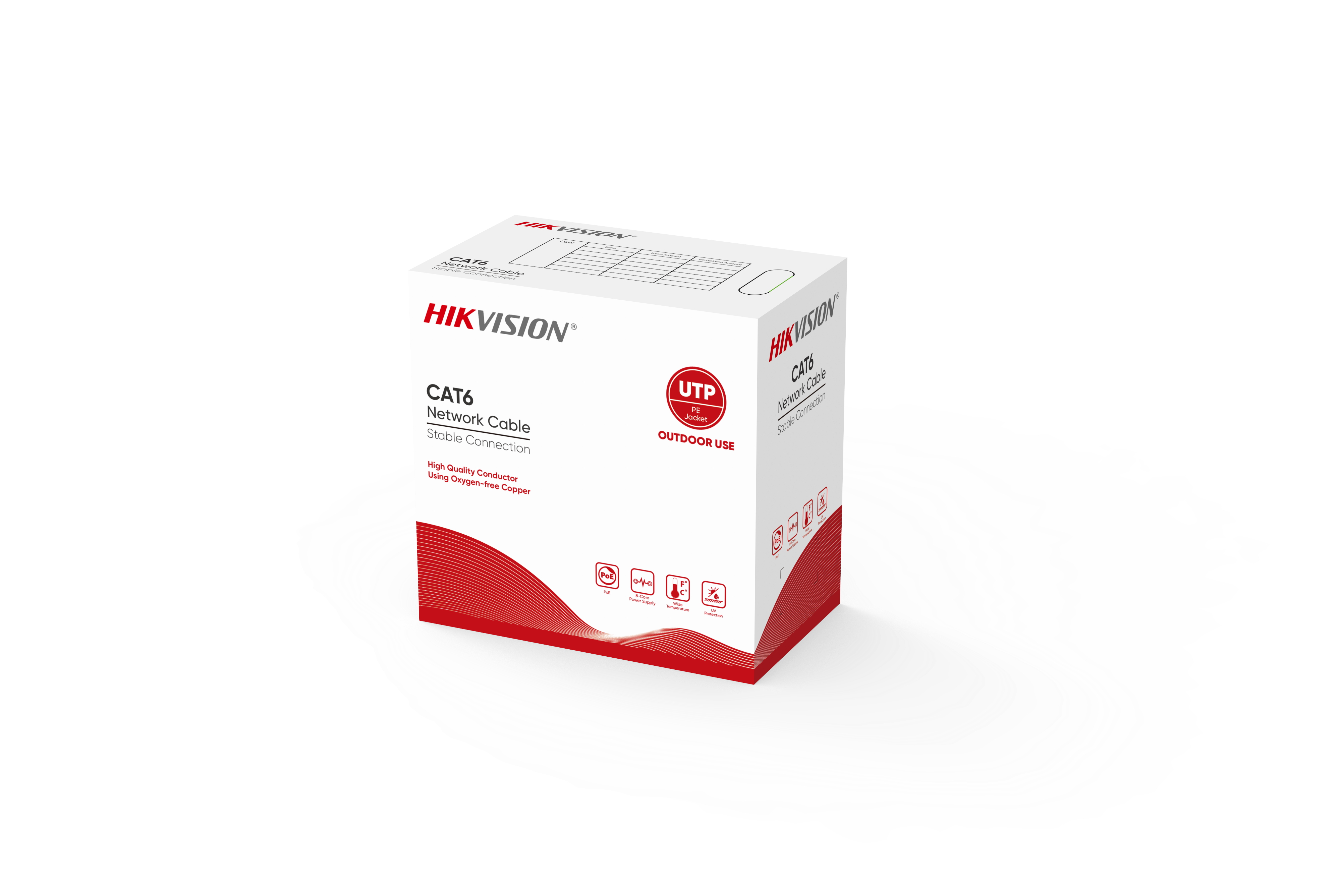 cavo di rete cat6 utp 100 percento rame hikvision scatola da 305 metri per infrastrutture dati e videosorveglianza