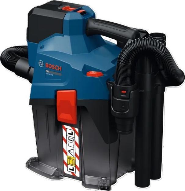 Aspiratore professionale Bosch GAS18V 6LS dettaglio design compatto e impugnatura ergonomica