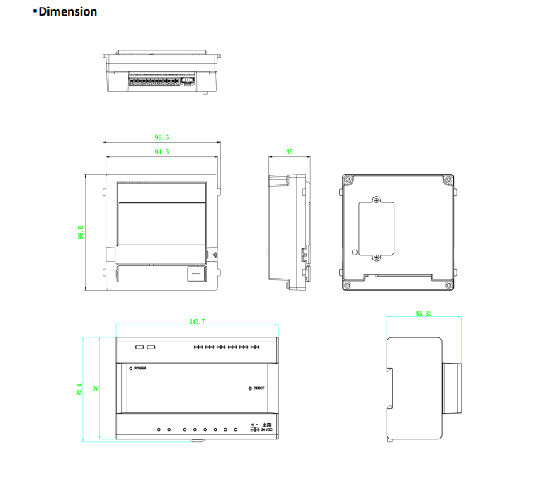 Disegno tecnico con dimensioni del kit videocitofono 2 fili HD Hikvision distribuiti