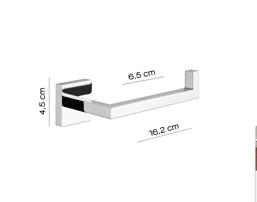 Portarotolo bagno cromato dimensioni complete 16 2 x 6 5 x 4 5 cm
