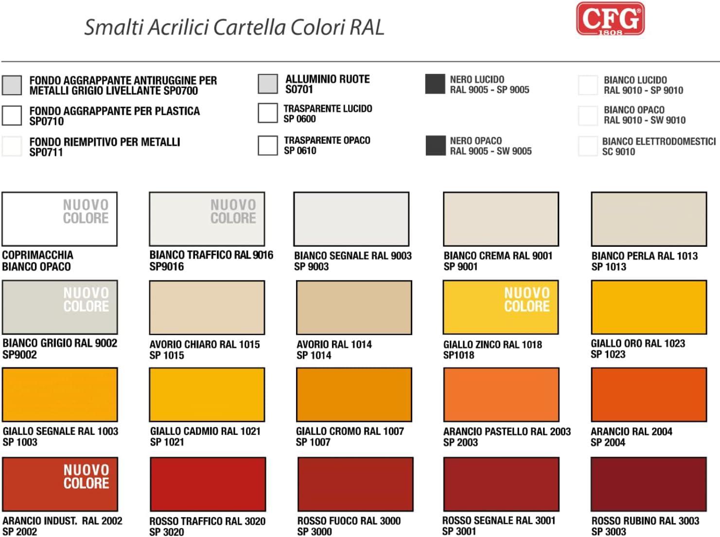 Smalto acrilico spray nero opaco CFG 400 ml per legno metallo plastica ceramica superfici multisupporto