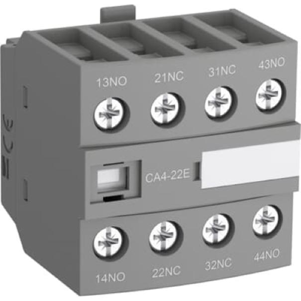 blocco contatti ausiliari abb ca4 22e 2na 2nc quadripolare per quadri elettrici industriali