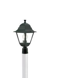 Testa-palo ø60 e27 nero ip43 alluminio vetro  old 601 06