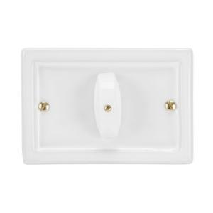 Placca ceramica 3 moduli bianca 113x77 mm 10ax 250v ip20  84062