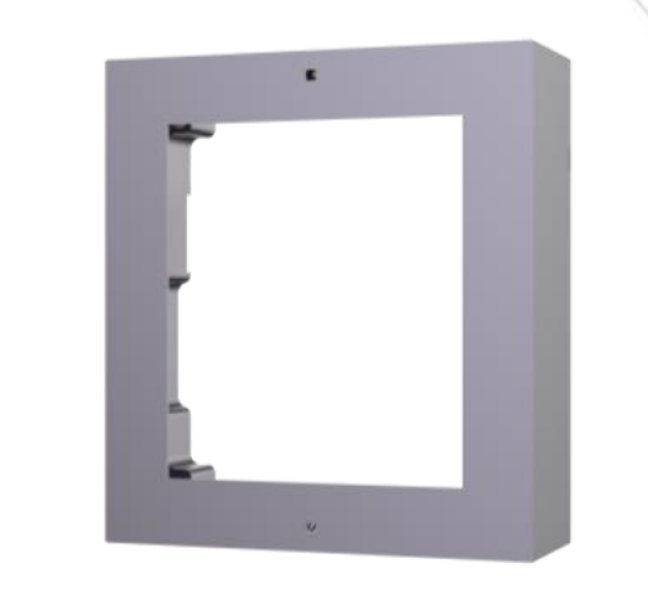 cornice da parete in alluminio per 1 modulo hikvision vista angolare