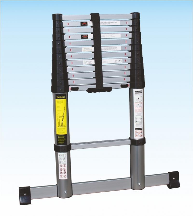 scala telescopica frigerio compatta chiusa basetta stabilizzatrice in alluminio
