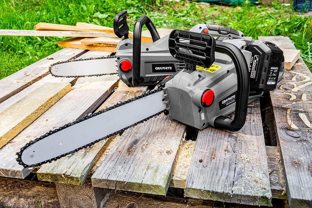 motosega a batteria 18V barra 10 pollici Graphite Energy Plus utensile potatura giardinaggio