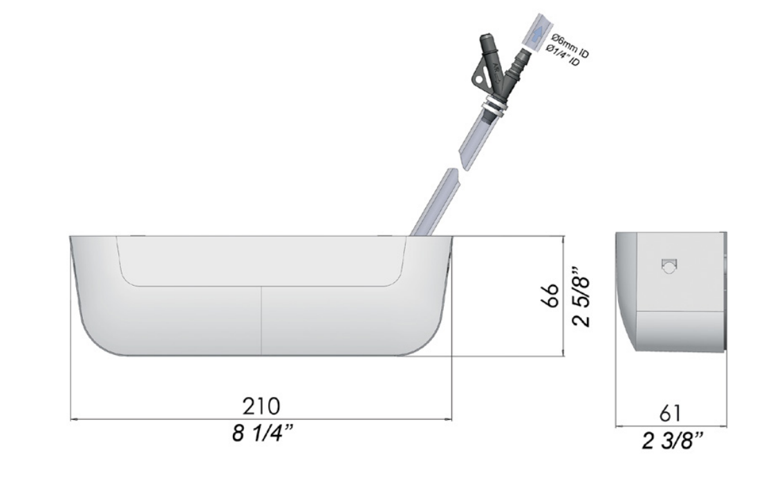 immagine dimensioni kit drenaggio condensa compatto per split con pompa sauermann