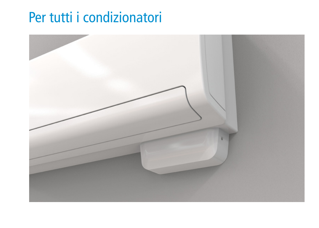 visualizzazione kit drenaggio condensa montato su condizionatore split a parete sauermann