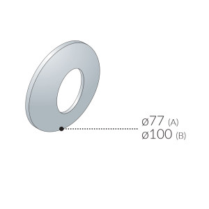 Rosone sifone ottone foro ovale curve 45°  100 115.331.0