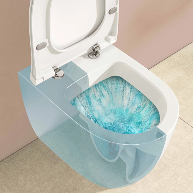 sedile slim vaso duroplast bianco opaco Vitra con rilascio rapido sedile slim per vaso in duroplast bianco opaco Vitra vista laterale chiusura ammortizzata