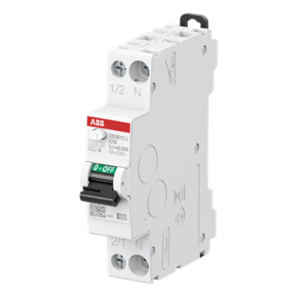 interruttore abb ds301c l c20 a30 magnetotermico differenziale lato destro interruttore abb ds301c l c20 a30 magnetotermico differenziale vista laterale destra