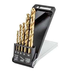 Set 5 punte spirale metallo hss-tin 4-10 mm angolo 135  57h196